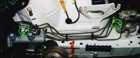 Installed position of new hard line