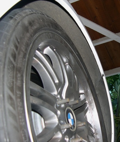 Clearance with stock 18 inch front wheel installed on the rear