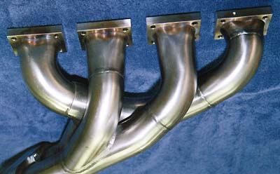 Close-up of the header inlets