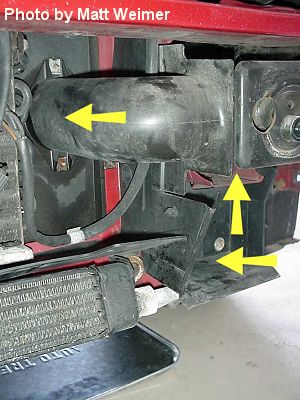 Another view of the stock inlet path on an E30 M3
