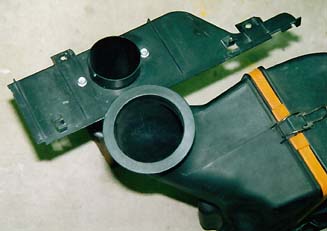 How the EVO III Intake trumpet feeds into the EVO airbox