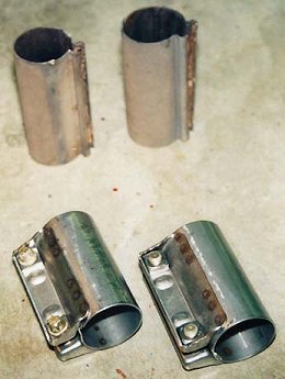 The new adjustable clamps compared to the existing pressed on ones
