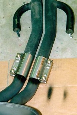 A look at the factory solution for attaching a new muffler to an E30 M3