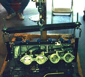 A close-up view of the balance-bar