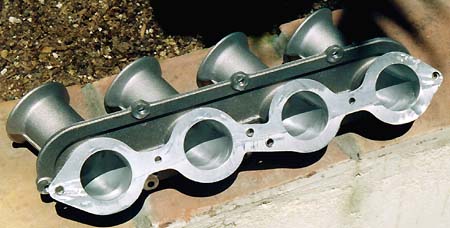 A look down the polished outlet side