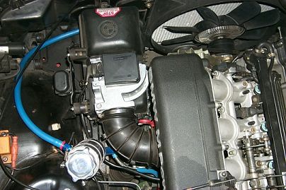 Top view of the new P/S pump installation
