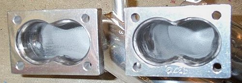 What the #1 and #2 exhaust ports see when they look into the Evo III header