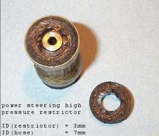 factory power steering high pressure restrictor