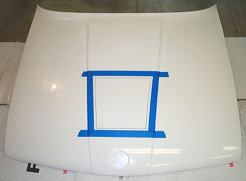 Location for vent outlined on MA Shaw hood