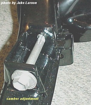 Jake Larson - Modified E30 subframe - camber adjustment