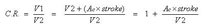 Equation for compression ratio